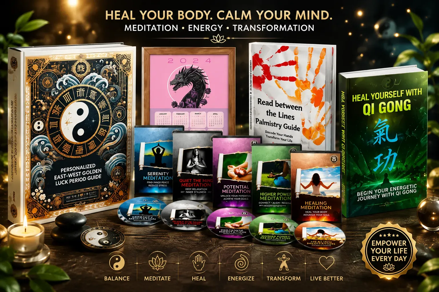 Your Astrology Language Reading digital product bundle including the personalized Imperial Zodiac Guide, audio sessions, video tutorials, and manifestation workbook